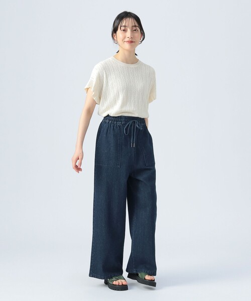 BEAMS HEART（ビームスハート）の「袖フリル ニットプルオーバー（Tシャツ/カットソー・レディース・イエロー/ホワイト系その他5/ブルー系その他4/ネイビー/ブルー系その他/パープル系その他4・FREE）」の18枚目の写真