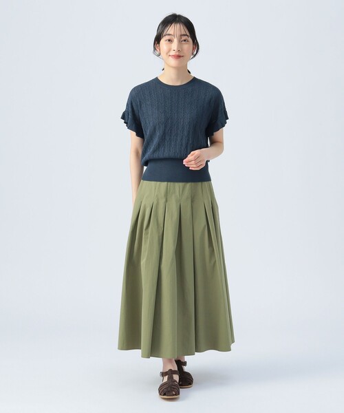 BEAMS HEART（ビームスハート）の「袖フリル ニットプルオーバー（Tシャツ/カットソー・レディース・イエロー/ホワイト系その他5/ブルー系その他4/ネイビー/ブルー系その他/パープル系その他4・FREE）」の21枚目の写真