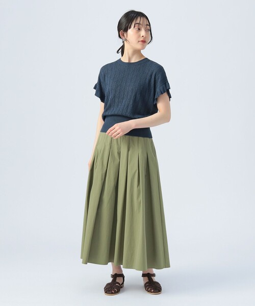 BEAMS HEART（ビームスハート）の「袖フリル ニットプルオーバー（Tシャツ/カットソー・レディース・イエロー/ホワイト系その他5/ブルー系その他4/ネイビー/ブルー系その他/パープル系その他4・FREE）」の22枚目の写真