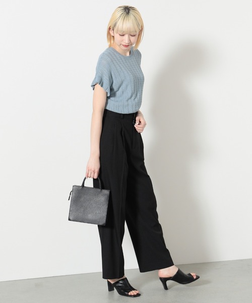 BEAMS HEART（ビームスハート）の「袖フリル ニットプルオーバー（Tシャツ/カットソー・レディース・イエロー/ホワイト系その他5/ブルー系その他4/ネイビー/ブルー系その他/パープル系その他4・FREE）」の13枚目の写真