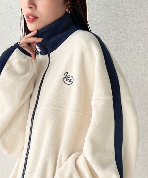 Java（ジャバ）の「《Javaジャバコラボ》大人スポーティ!ロゴ刺繍 フリーストオーバーサイズラックジャケット（スウェット・レディース・ブラウン/ブラック/アイボリー/ネイビー/オレンジ・LARGE/MEDIUM/SMALL/X-LARGE）」の16枚目の写真
