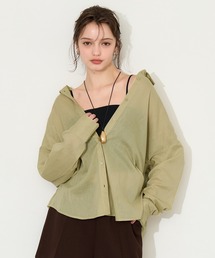 \SNSで話題!!/大人気!!ガーゼシャツ【西山茉希様着用】