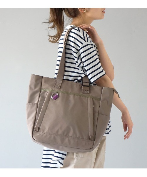 anello（アネロ）の「BASE TOTE BAG（トートバッグ・レディース・ミント/ブラック/ネイビー/ライトグレー/ベージュ・-）」の3枚目の写真