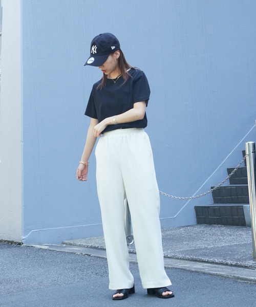 COLONY 2139（コロニートゥーワンスリーナイン）の「スマート半袖コンパクトTシャツ（Tシャツ/カットソー・レディース・ホワイト/ネイビー/ブラック/チャコールグレー・FREE）」の10枚目の写真