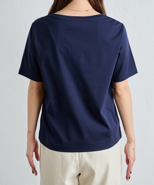 COLONY 2139（コロニートゥーワンスリーナイン）の「スマート半袖コンパクトTシャツ（Tシャツ/カットソー・レディース・ホワイト/ネイビー/ブラック/チャコールグレー・FREE）」の22枚目の写真