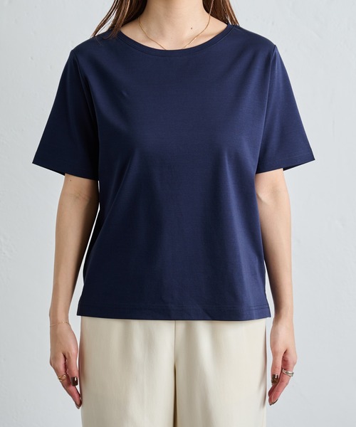 COLONY 2139（コロニートゥーワンスリーナイン）の「スマート半袖コンパクトTシャツ（Tシャツ/カットソー・レディース・ホワイト/ネイビー/ブラック/チャコールグレー・FREE）」の20枚目の写真