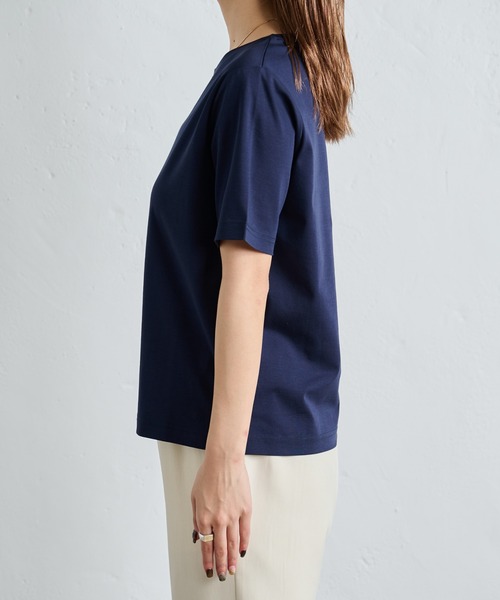 COLONY 2139（コロニートゥーワンスリーナイン）の「スマート半袖コンパクトTシャツ（Tシャツ/カットソー・レディース・ホワイト/ネイビー/ブラック/チャコールグレー・FREE）」の21枚目の写真