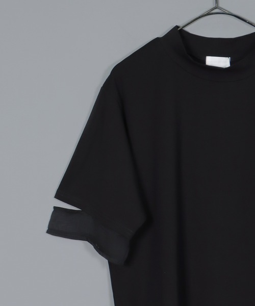 &g'aime(アンジェム)の「【&g’aime】袖シアー切替Tシャツ(Tシャツ/カットソー・レディース・ホワイト/グリーン/ブラック・FREE)」の10枚目の写真