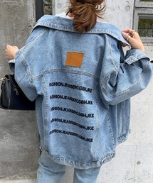 Back logo over denim jacket / バックロゴオーバーデニムジャケット(yui select)