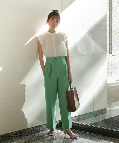 N.(N. Natural Beauty Basic)(エヌエヌナチュラルビューティーベーシック)の「◆バルーンノースリーブブラウス(シャツ/ブラウス・レディース・オフホワイト/ホワイト系その他/ネイビー/パープル系その他・MEDIUM)」の5枚目の写真