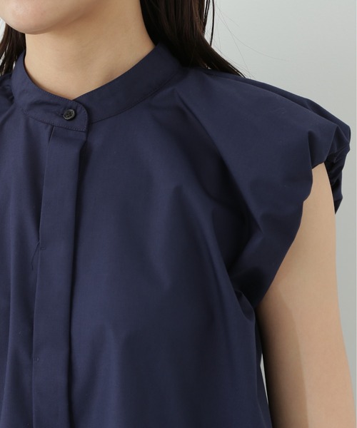 N.(N. Natural Beauty Basic)(エヌエヌナチュラルビューティーベーシック)の「◆バルーンノースリーブブラウス(シャツ/ブラウス・レディース・オフホワイト/ホワイト系その他/ネイビー/パープル系その他・MEDIUM)」の10枚目の写真