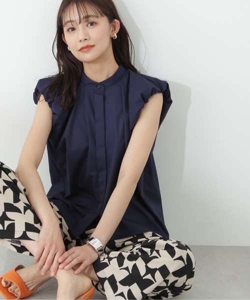 N.(N. Natural Beauty Basic)(エヌエヌナチュラルビューティーベーシック)の「◆バルーンノースリーブブラウス(シャツ/ブラウス・レディース・オフホワイト/ホワイト系その他/ネイビー/パープル系その他・MEDIUM)」の22枚目の写真