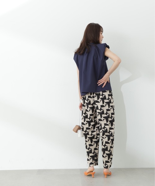 N.(N. Natural Beauty Basic)(エヌエヌナチュラルビューティーベーシック)の「◆バルーンノースリーブブラウス(シャツ/ブラウス・レディース・オフホワイト/ホワイト系その他/ネイビー/パープル系その他・MEDIUM)」の16枚目の写真