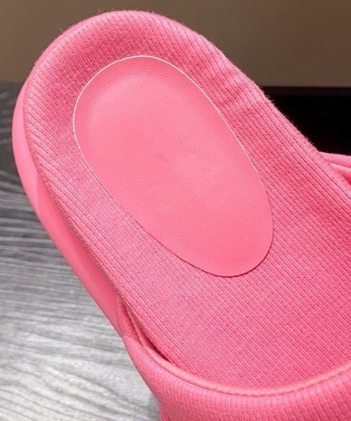 LAC-VERT（ラック・ヴェール）の「厚底ベルトスリッパサンダル（サンダル・レディース・その他1/ブラック/ピンク・L/M）」の19枚目の写真