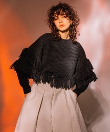 AULA AILA（アウラアイラ）の「フリンジニットドッキングプルオーバー