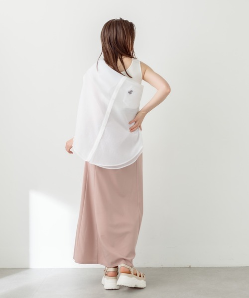 OLIVE des OLIVE（オリーブデオリーブ）の「ポケット刺繍キャンディ袖シャツ　1031040390（シャツ/ブラウス・レディース・ネイビー/ピンク/サックスブルー/オフホワイト・FREE）」の14枚目の写真