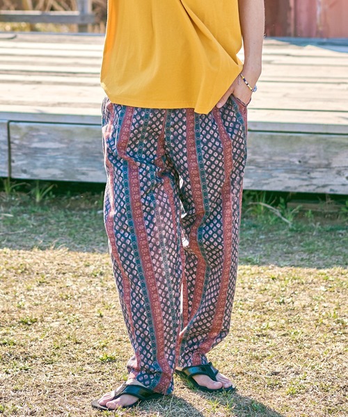 チャイハネ（チャイハネ）の「【チャイハネ】プロバンスMEN'Sパンツ（その他パンツ・メンズ・ブラック/イエロー/パープル・FREE）」の2枚目の写真