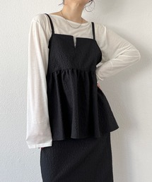 wee9s | non non iron emboss cami / アイロン不要なエンボスキャミ(ベスト)