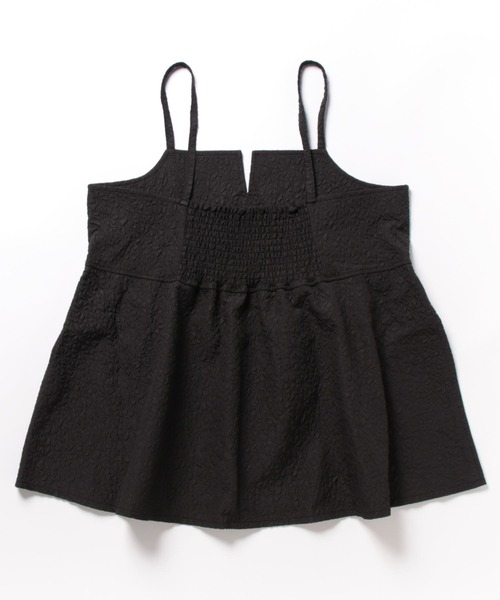 wee9s（ウィークス）の「non non iron emboss cami / アイロン不要なエンボスキャミ（ベスト・レディース・グリーン/ホワイト/ブラック・FREE）」の4枚目の写真