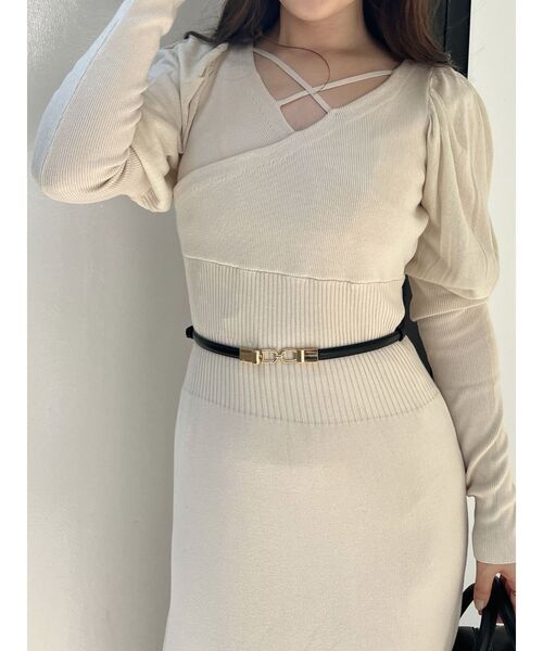 MERCURYDUO（マーキュリーデュオ）の「ビット付細ベルト（ベルト・レディース・アイボリー/ブラック/ダークブラウン/ブラウン/レッド・FREE）」の10枚目の写真