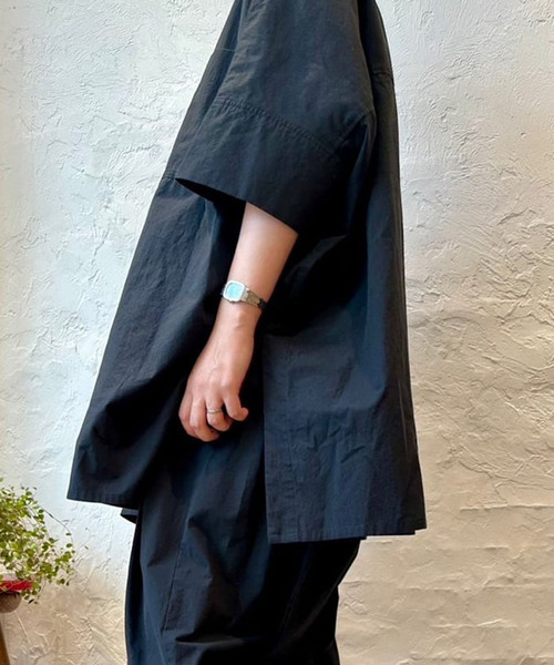 JOURNAL STANDARD LUXE（ジャーナルスタンダード　ラックス）の「タイプワッシャー ワイドシャツ（シャツ/ブラウス・レディース・ホワイト/ブラック・FREE）」の6枚目の写真