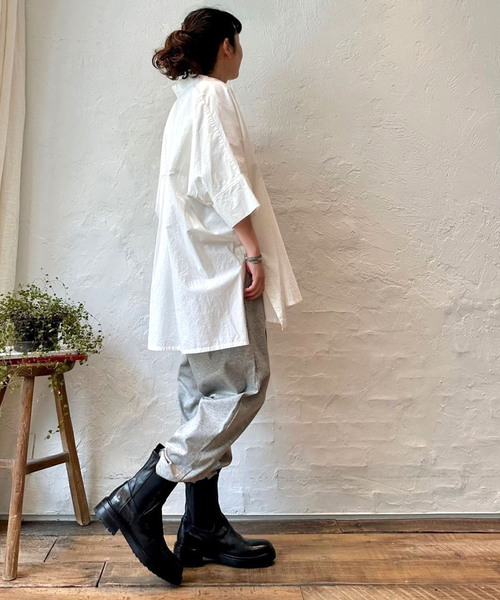 JOURNAL STANDARD LUXE（ジャーナルスタンダード　ラックス）の「タイプワッシャー ワイドシャツ（シャツ/ブラウス・レディース・ホワイト/ブラック・FREE）」の18枚目の写真