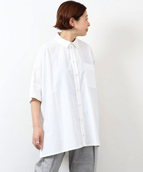 JOURNAL STANDARD LUXE（ジャーナルスタンダード　ラックス）の「タイプワッシャー ワイドシャツ（シャツ/ブラウス・レディース・ホワイト/ブラック・FREE）」の20枚目の写真