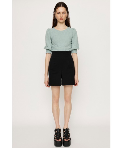SLY(スライ)の「BOX PLEATS STRETCHY S/PT ボックスプリーツ ストレッチ ショートパンツ 無地 レオパード 柄(スラックス・レディース・ブラック/マルチ・0/1/2)」の12枚目の写真