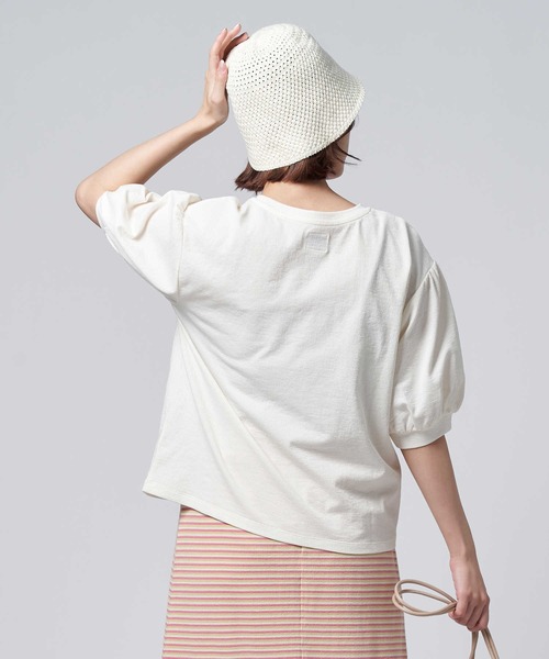Lee(リー)の「Lee(リー)パフスリーブTシャツ(Tシャツ/カットソー・レディース・オフホワイト・M/L)」の3枚目の写真