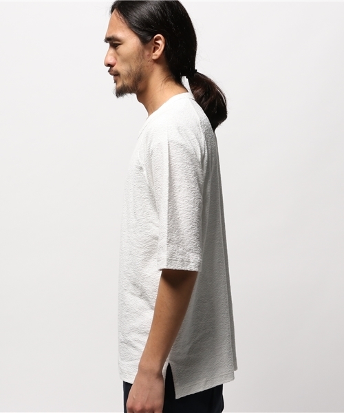 417 EDIFICE(フォーワンセブンエディフィス)の「ランダムパイル クルーネック S/S(Tシャツ/カットソー・メンズ・ネイビー/ホワイト/チャコールグレー・SMALL/LARGE/MEDIUM)」の5枚目の写真