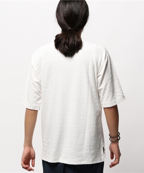 417 EDIFICE(フォーワンセブンエディフィス)の「ランダムパイル クルーネック S/S(Tシャツ/カットソー・メンズ・ネイビー/ホワイト/チャコールグレー・SMALL/LARGE/MEDIUM)」の6枚目の写真