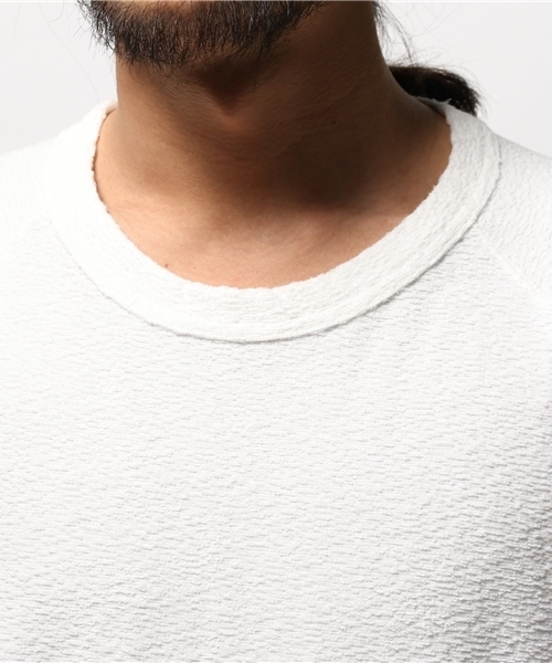 417 EDIFICE(フォーワンセブンエディフィス)の「ランダムパイル クルーネック S/S(Tシャツ/カットソー・メンズ・ネイビー/ホワイト/チャコールグレー・SMALL/LARGE/MEDIUM)」の7枚目の写真