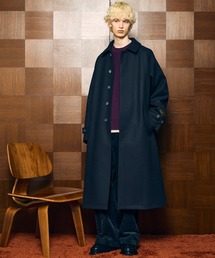 MAISON SPECIAL（メゾンスペシャル）の「《UNISEX》Super170s Prime-Over Melton Balmachan Coat/プライムオーバーメルトンバルマカンコート【MAISON SPECIAL/メゾンスペシャル】（ステンカラーコート）」