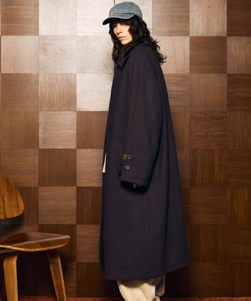 UNISEX》Super170s Prime-Over Melton Balmachan Coat/プライム