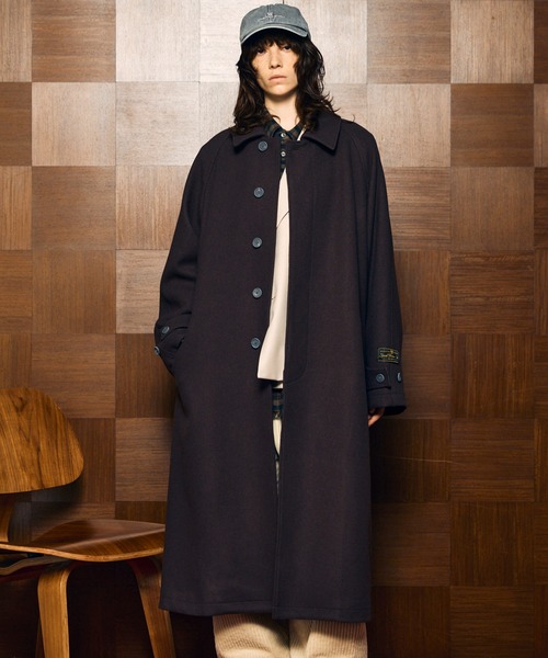 メゾンスペシャル プライムオーバーメルトンバルマカーンコート UNISEX》Super170s Prime-Over Melton Balmachan Coat/プライム