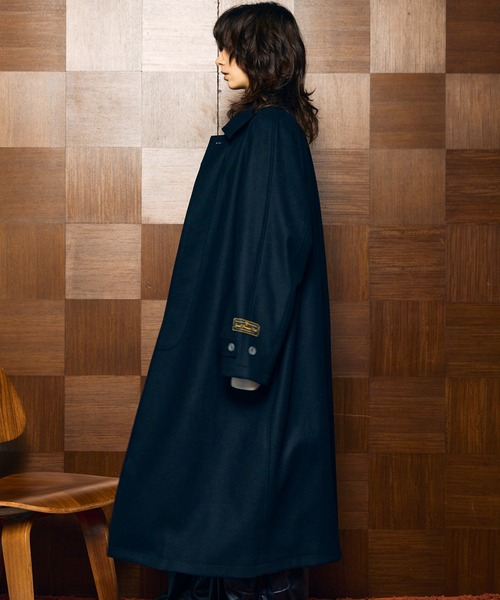 UNISEX》Super170s Prime-Over Melton Balmachan Coat/プライム
