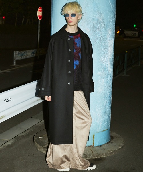 【ほぼ未使用】Super170s Melton Balmachan Coat Super170s Prime-Over Melton Balmachan Coat