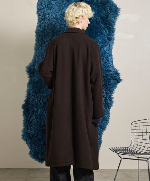 メゾンスペシャル　Super170s プライムオーバーメルトンバルマカンコート UNISEX》Super170s Prime-Over Melton Balmachan Coat/プライム