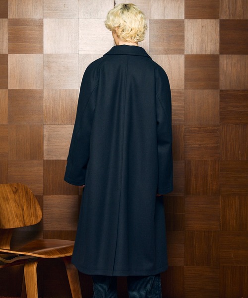 UNISEX》Super170s Prime-Over Melton Balmachan Coat/プライム