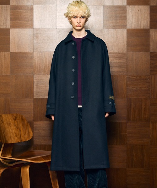 UNISEX》Super170s Prime-Over Melton Balmachan Coat/プライム