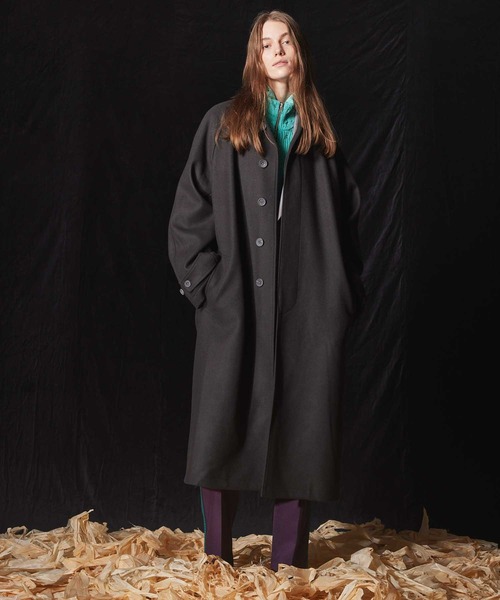 UNISEX》Super170s Prime-Over Melton Balmachan Coat/プライム