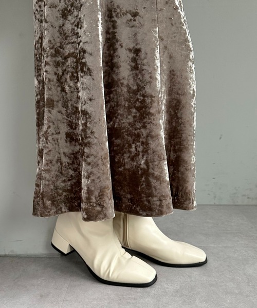 DISCOAT（ディスコート）の「《S~XLサイズ》ストレッチショートブーツ（ブーツ・レディース・ブラック/ベージュ/アイボリー・X-LARGE/SMALL/MEDIUM/LARGE）」の16枚目の写真