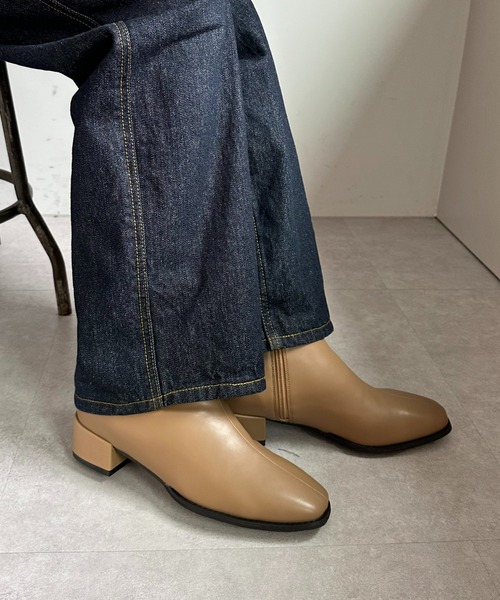 DISCOAT（ディスコート）の「《S~XLサイズ》ストレッチショートブーツ（ブーツ・レディース・ブラック/ベージュ/アイボリー・X-LARGE/SMALL/MEDIUM/LARGE）」の13枚目の写真