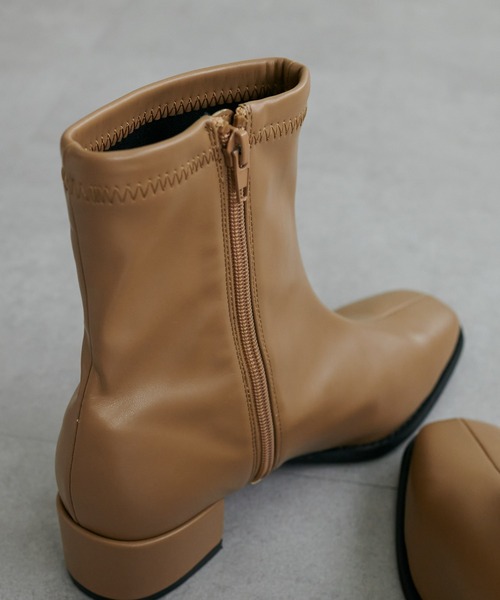 DISCOAT（ディスコート）の「《S~XLサイズ》ストレッチショートブーツ（ブーツ・レディース・ブラック/ベージュ/アイボリー・X-LARGE/SMALL/MEDIUM/LARGE）」の19枚目の写真
