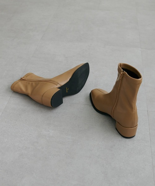 DISCOAT（ディスコート）の「《S~XLサイズ》ストレッチショートブーツ（ブーツ・レディース・ブラック/ベージュ/アイボリー・X-LARGE/SMALL/MEDIUM/LARGE）」の15枚目の写真