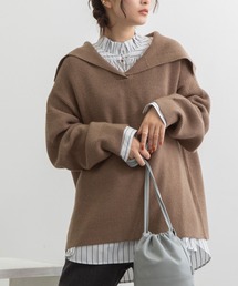 セーラーカラーニットプルオーバー