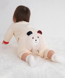 顔ドン ニットキルト カバーオール