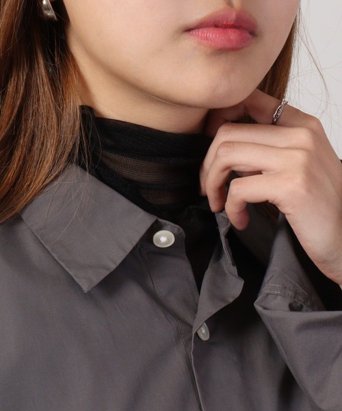 FUNALIVE（ファンアライブ）の「je crois soi 段メロウシルクネック（ネックウォーマー/スヌード・レディース・ホワイト/ブラック・FREE）」の5枚目の写真