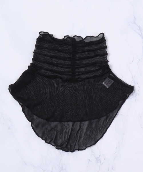 FUNALIVE（ファンアライブ）の「je crois soi 段メロウシルクネック（ネックウォーマー/スヌード・レディース・ホワイト/ブラック・FREE）」の8枚目の写真