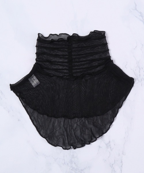 FUNALIVE（ファンアライブ）の「je crois soi 段メロウシルクネック（ネックウォーマー/スヌード・レディース・ホワイト/ブラック・FREE）」の9枚目の写真